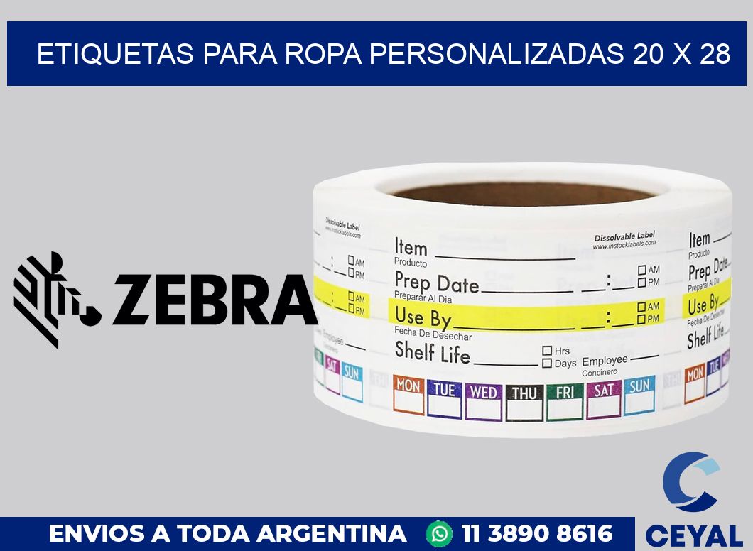 etiquetas para ropa personalizadas 20 x 28