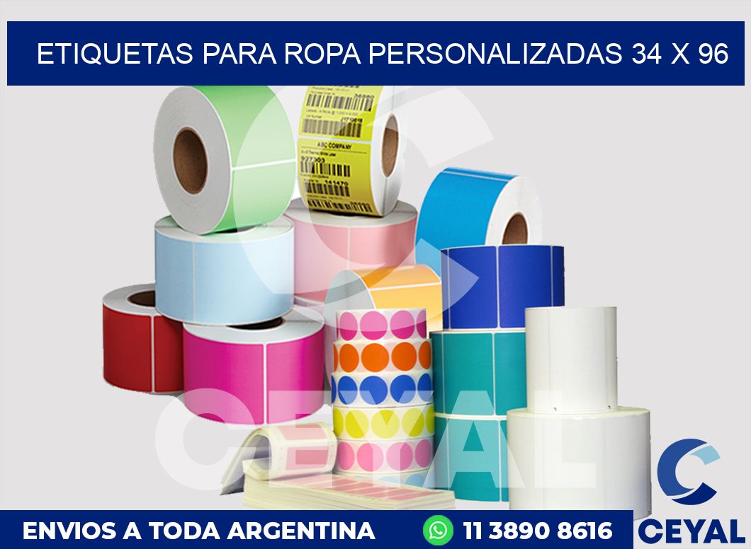 etiquetas para ropa personalizadas 34 x 96
