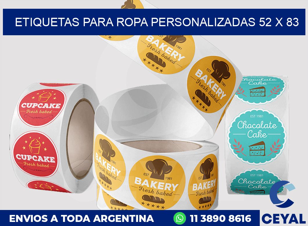 etiquetas para ropa personalizadas 52 x 83