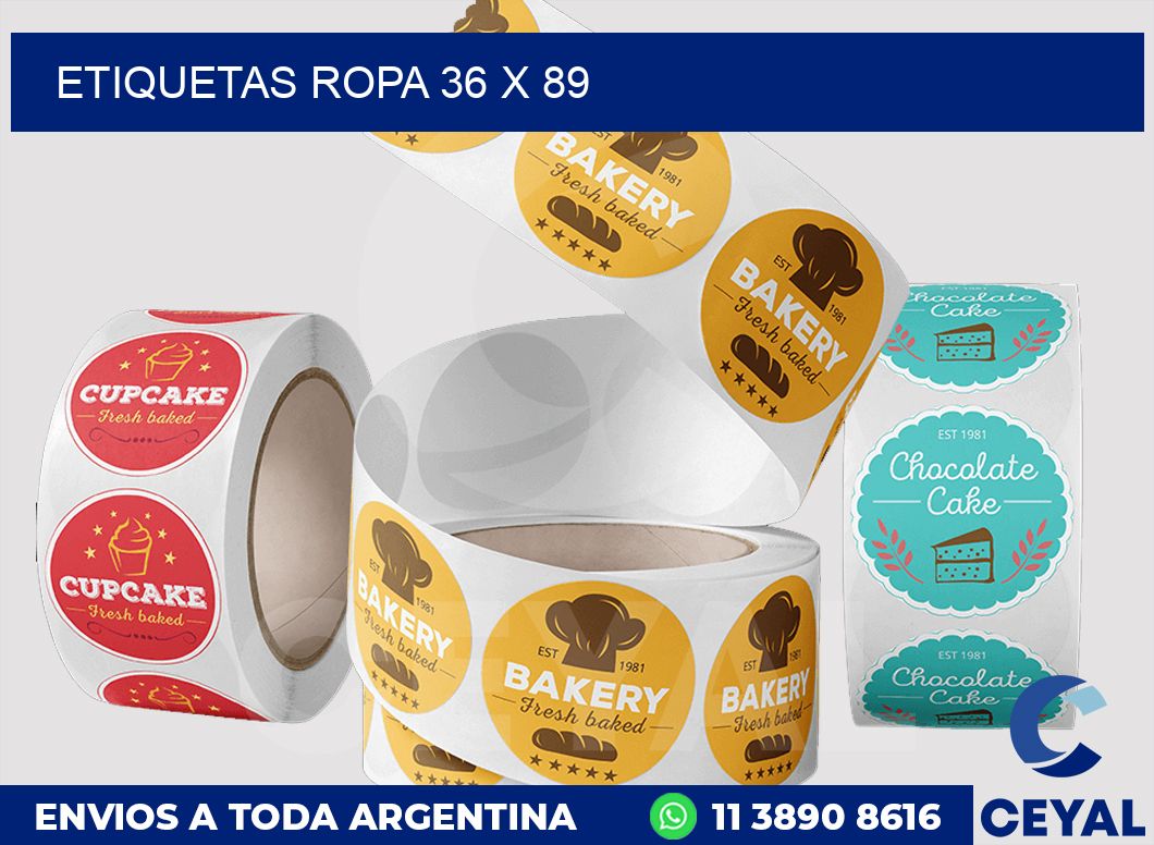 etiquetas ropa 36 x 89