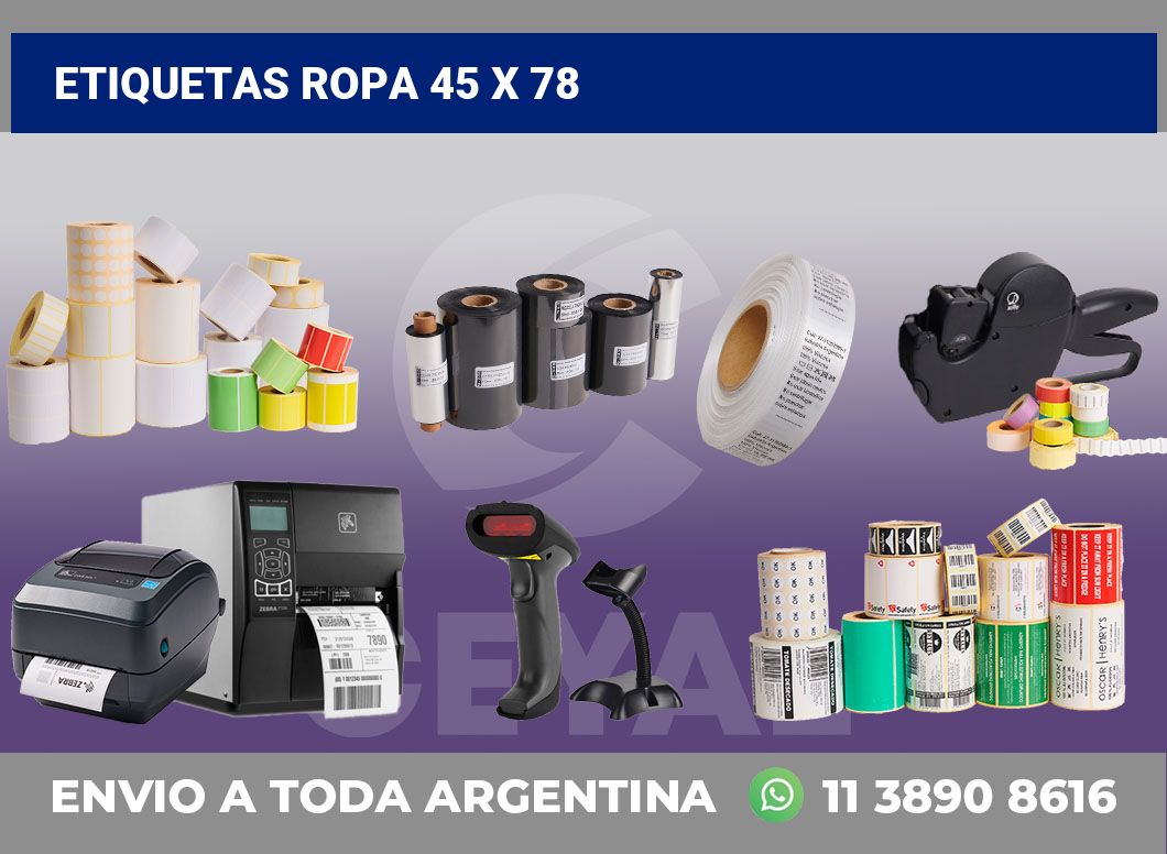 etiquetas ropa 45 x 78