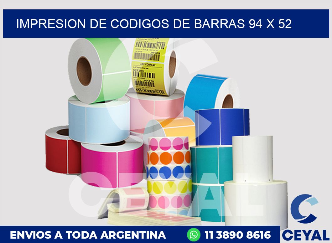 impresion de codigos de barras 94 x 52