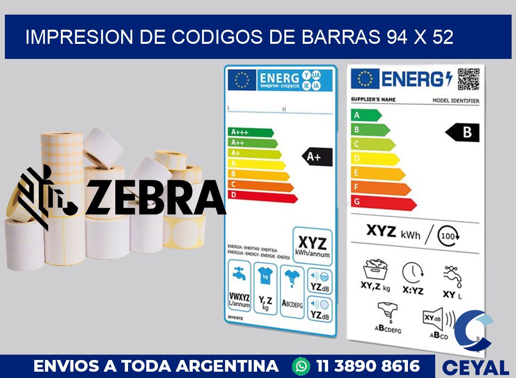 impresion de codigos de barras 94 x 52