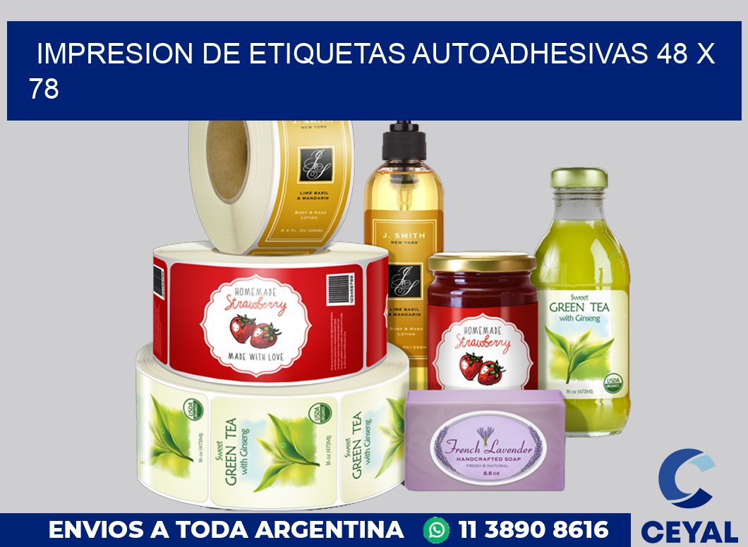 impresion de etiquetas autoadhesivas 48 x 78