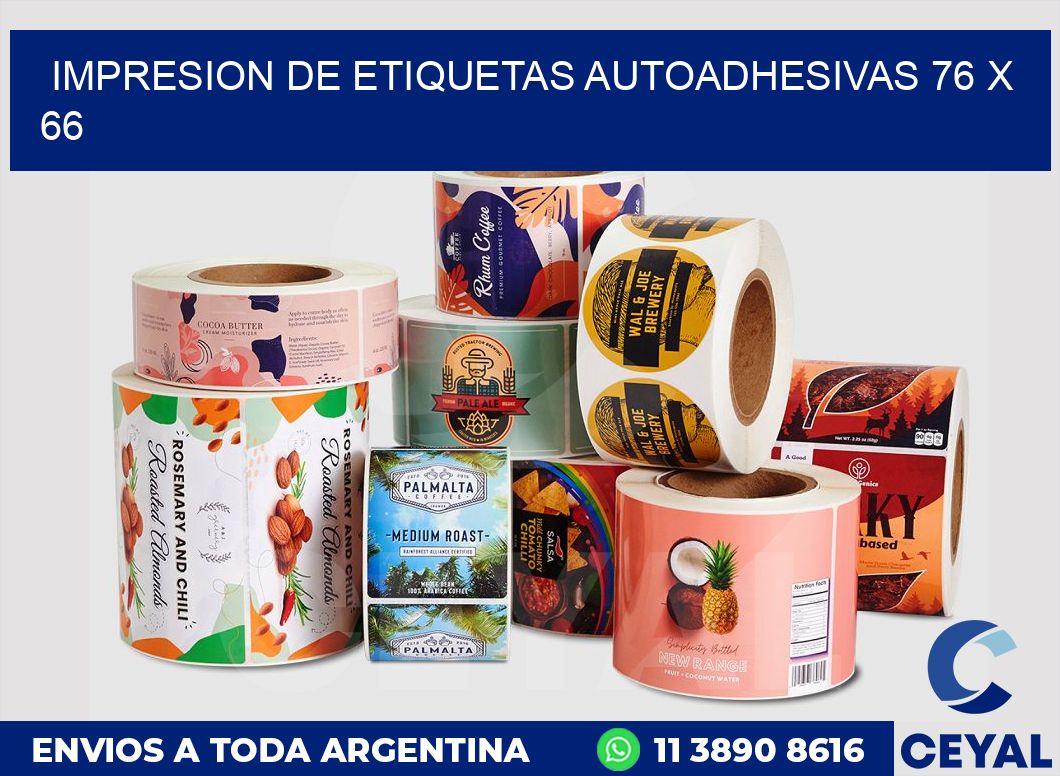impresion de etiquetas autoadhesivas 76 x 66