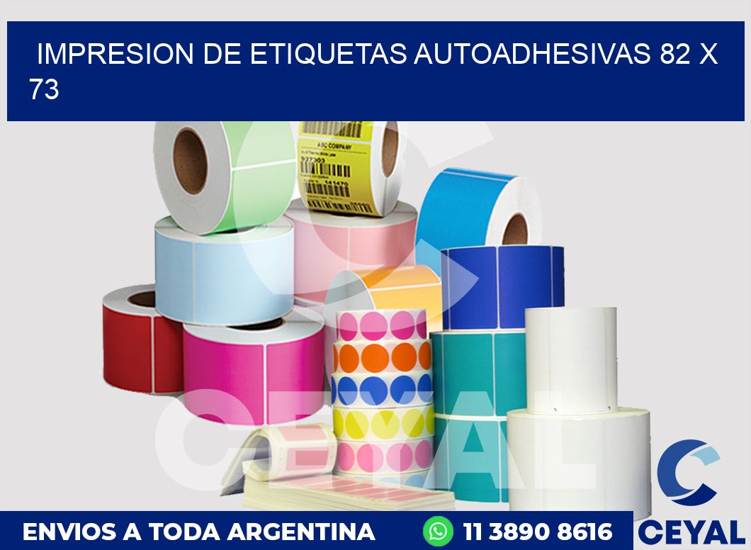 impresion de etiquetas autoadhesivas 82 x 73