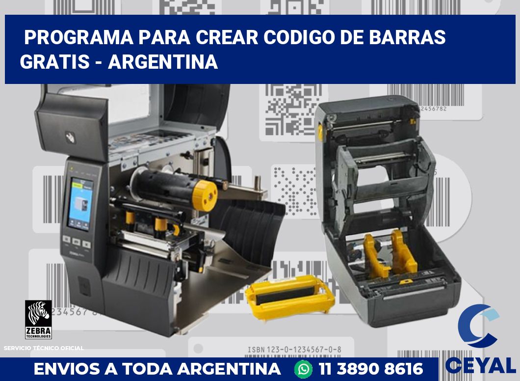 programa para crear codigo de barras gratis - Argentina