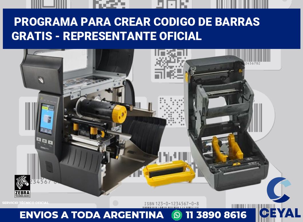 programa para crear codigo de barras gratis - Representante oficial