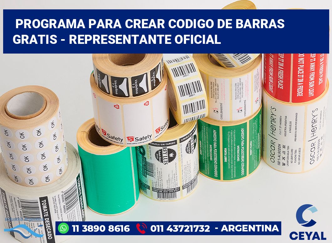 programa para crear codigo de barras gratis - Representante oficial