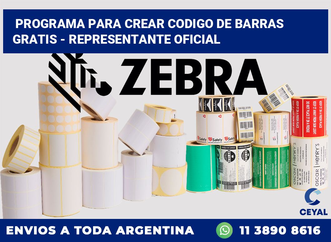 programa para crear codigo de barras gratis – Representante oficial