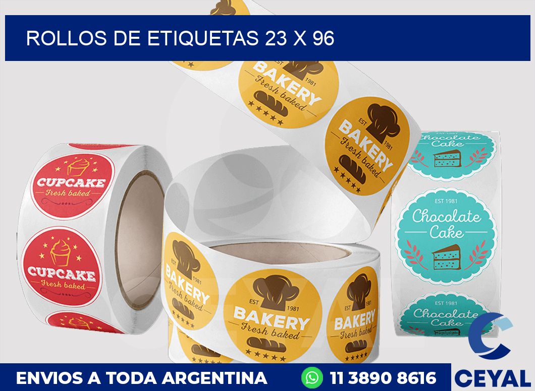 rollos de etiquetas 23 x 96