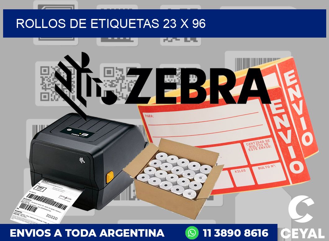 rollos de etiquetas 23 x 96
