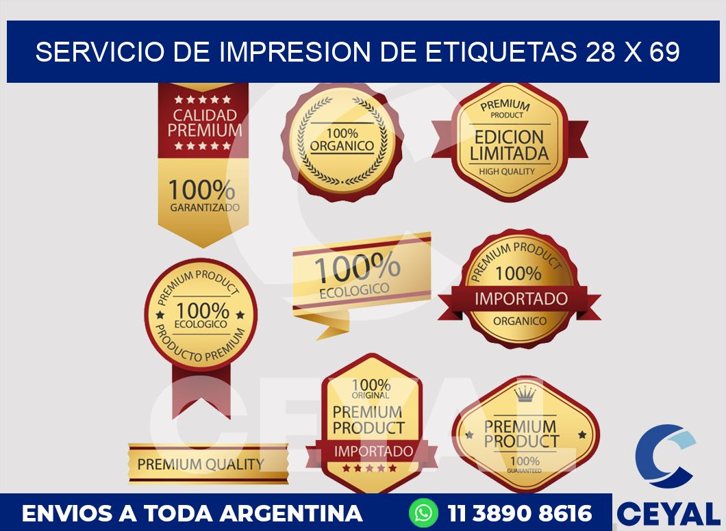 servicio de impresion de etiquetas 28 x 69