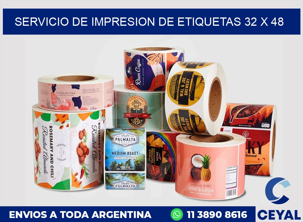 servicio de impresion de etiquetas 32 x 48