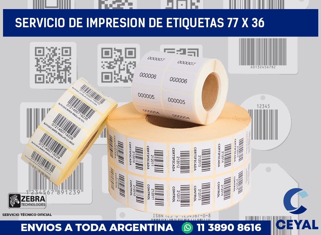 servicio de impresion de etiquetas 77 x 36