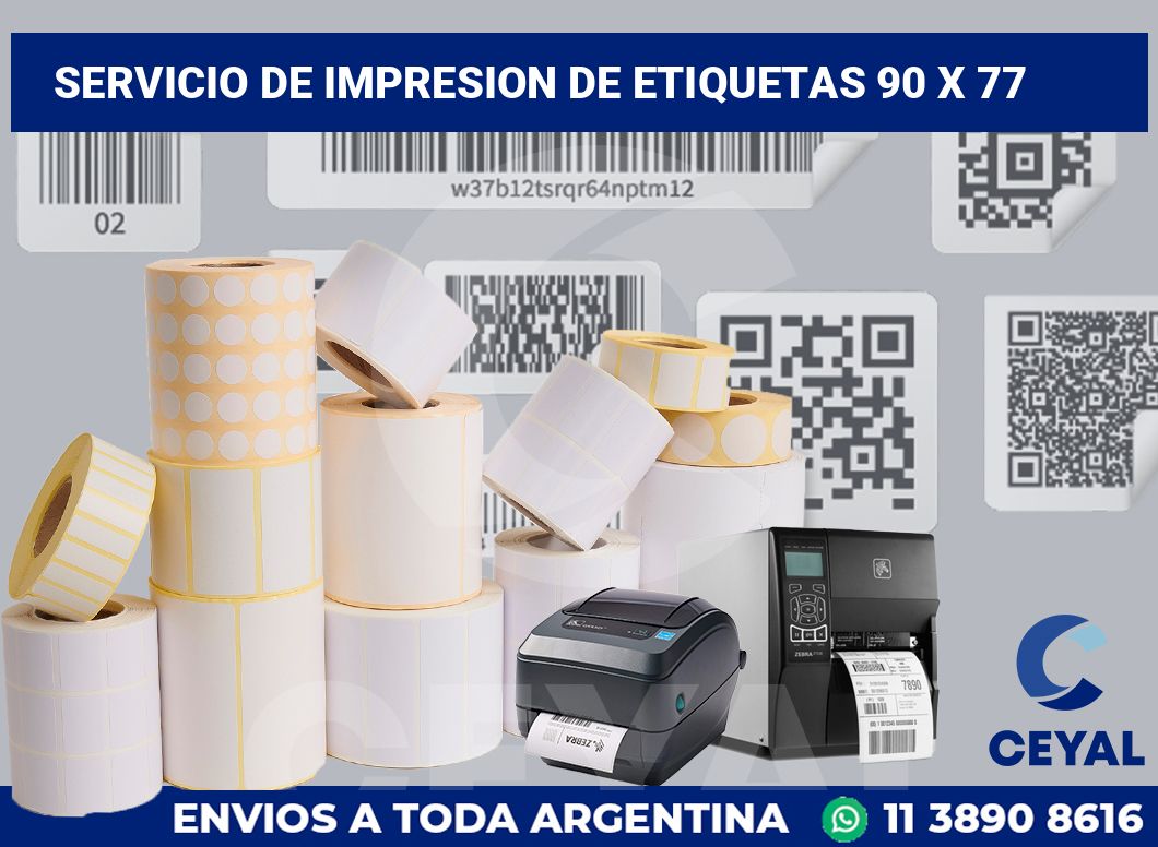 servicio de impresion de etiquetas 90 x 77