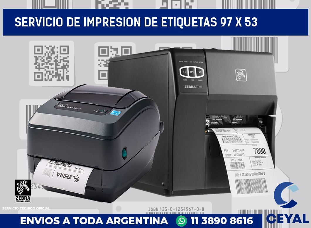 servicio de impresion de etiquetas 97 x 53