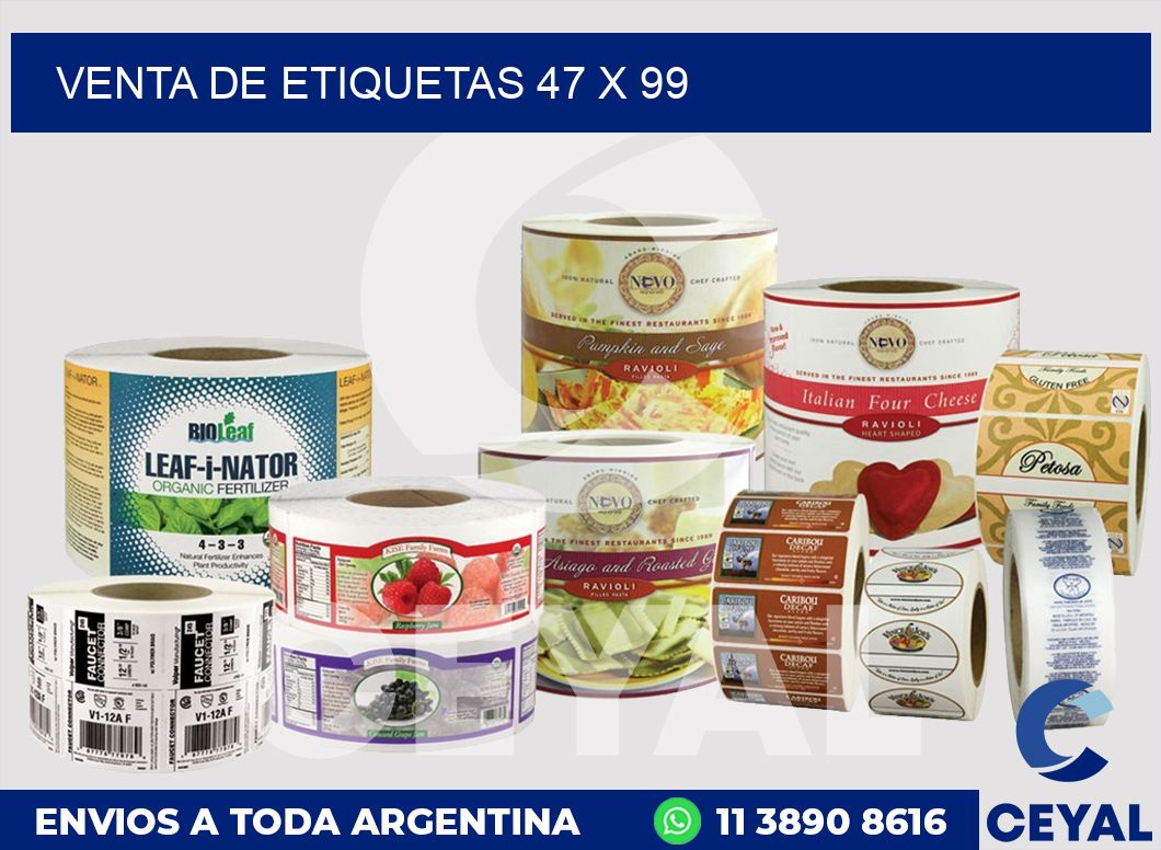 venta de etiquetas 47 x 99