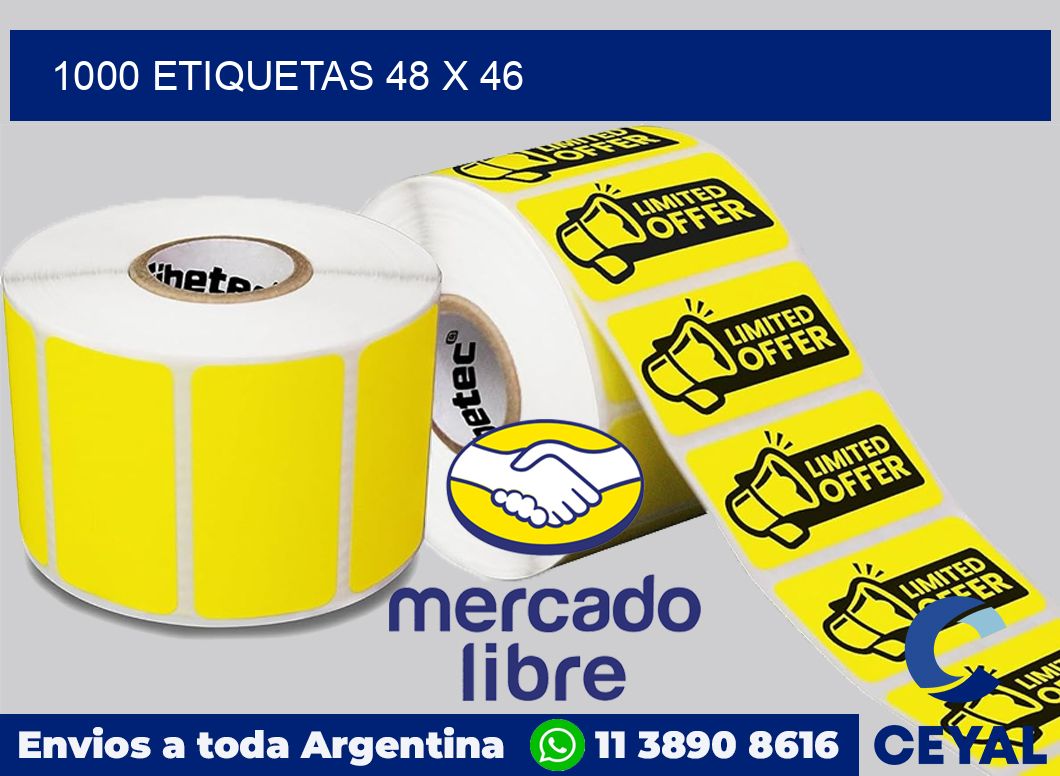 1000 etiquetas 48 x 46