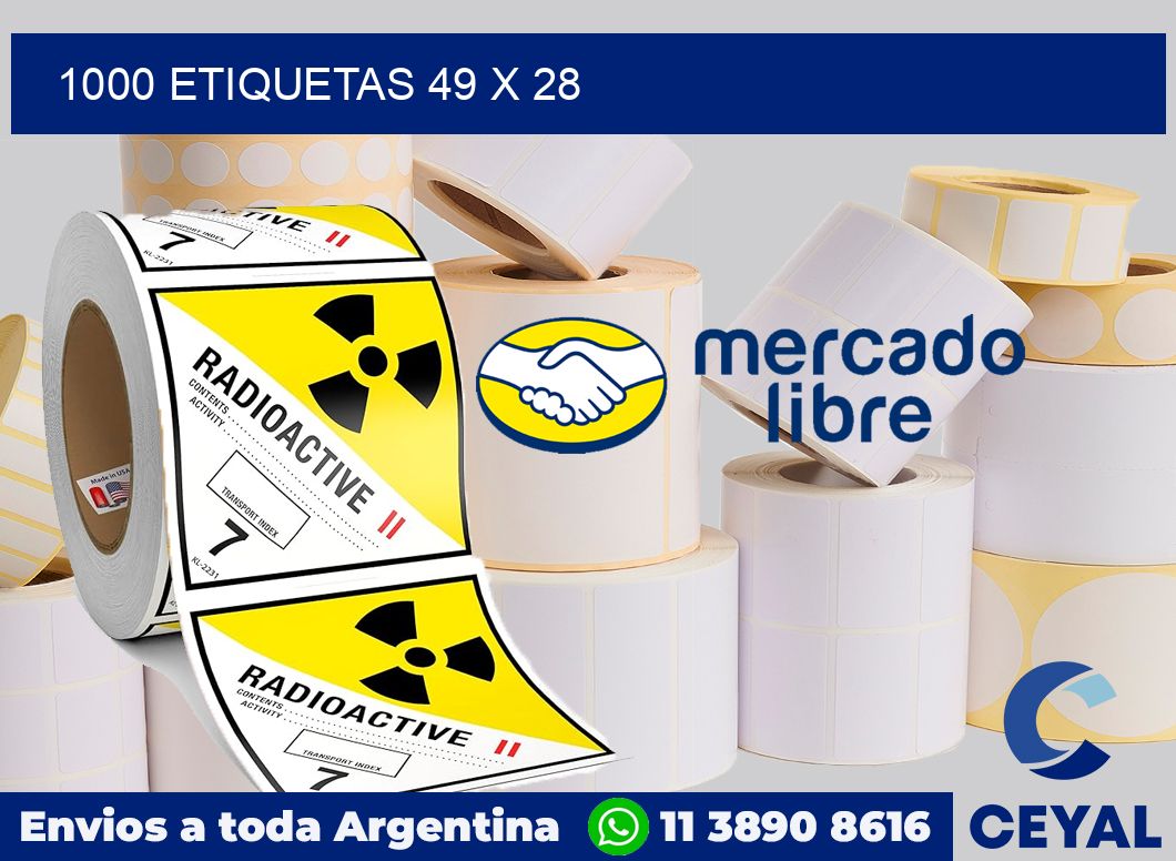 1000 etiquetas 49 x 28