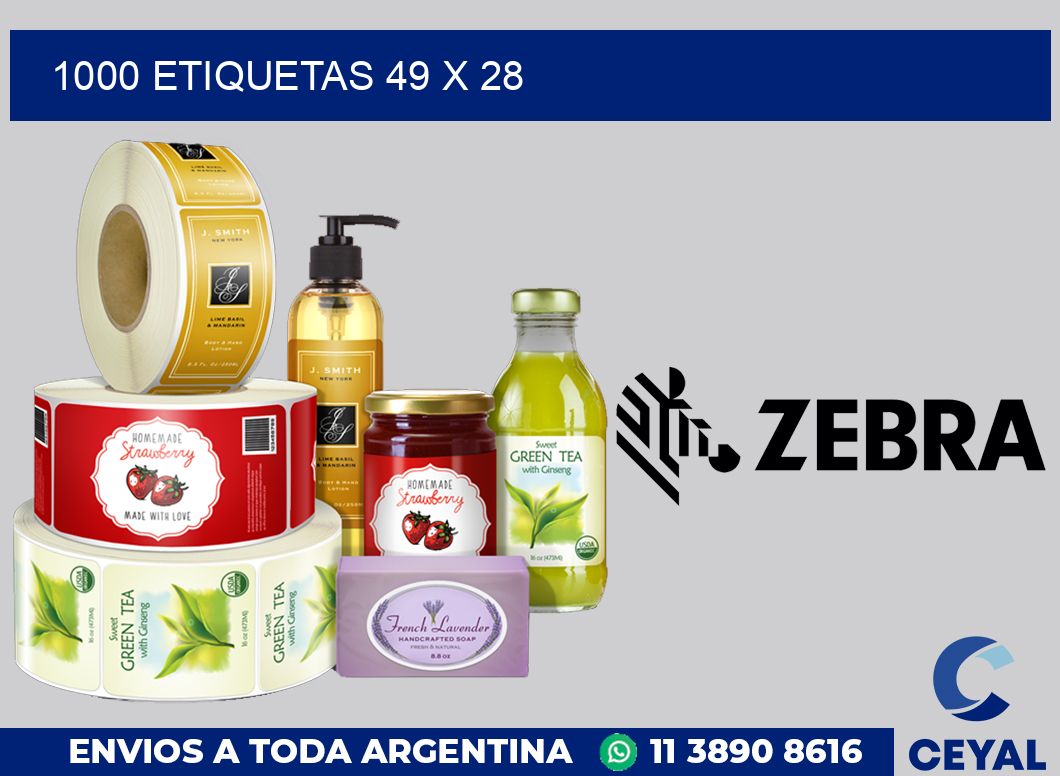 1000 etiquetas 49 x 28