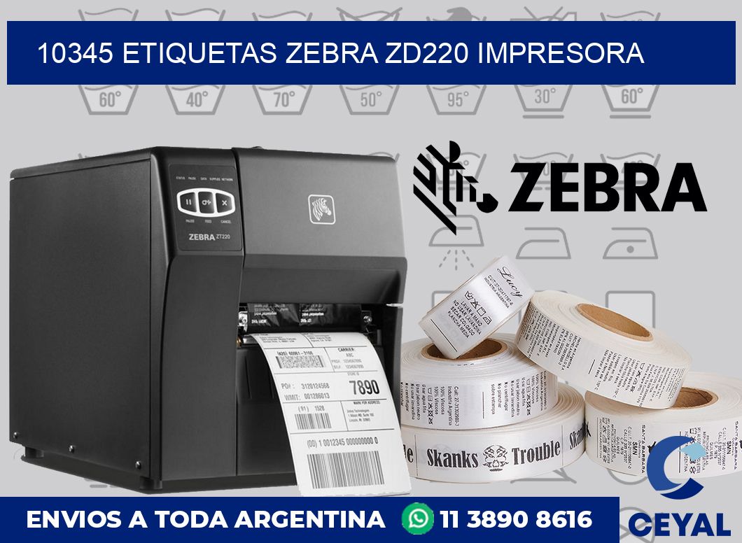 10345 etiquetas Zebra zd220 impresora
