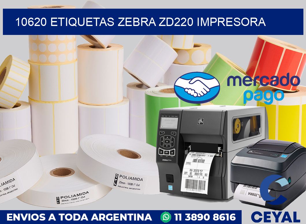 10620 etiquetas Zebra zd220 impresora