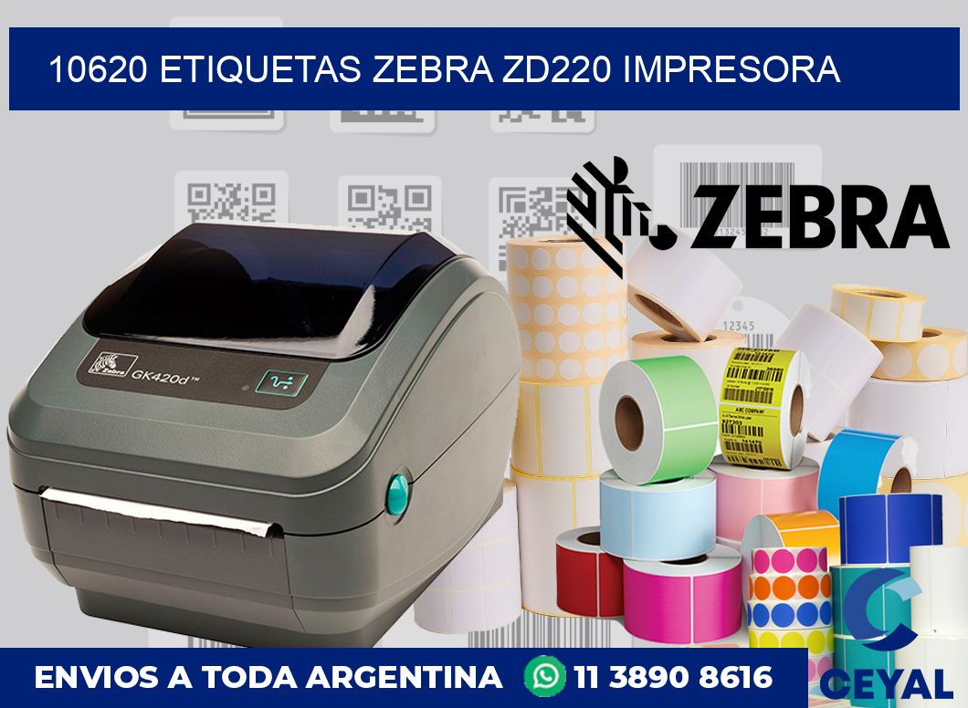 10620 etiquetas Zebra zd220 impresora