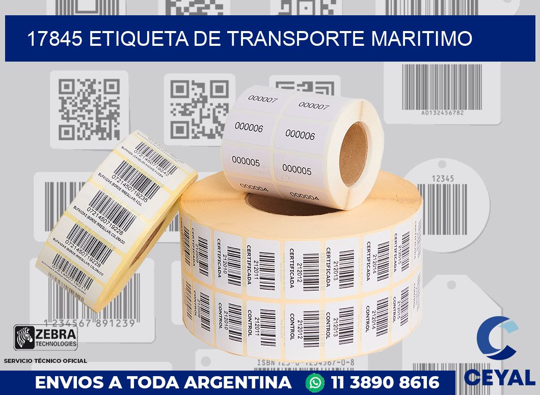 17845 Etiqueta de transporte maritimo