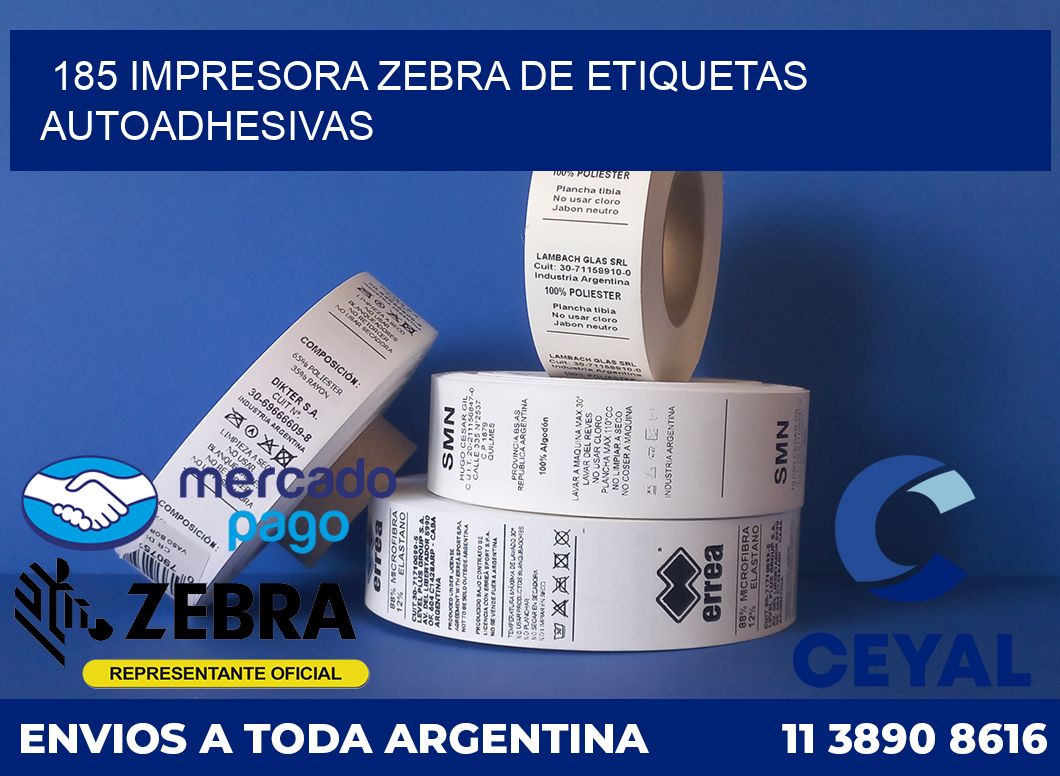 185 Impresora Zebra de etiquetas autoadhesivas
