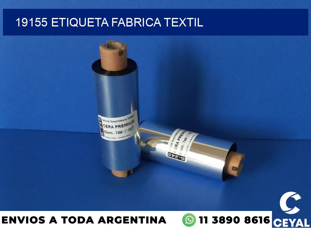 19155 etiqueta fabrica textil
