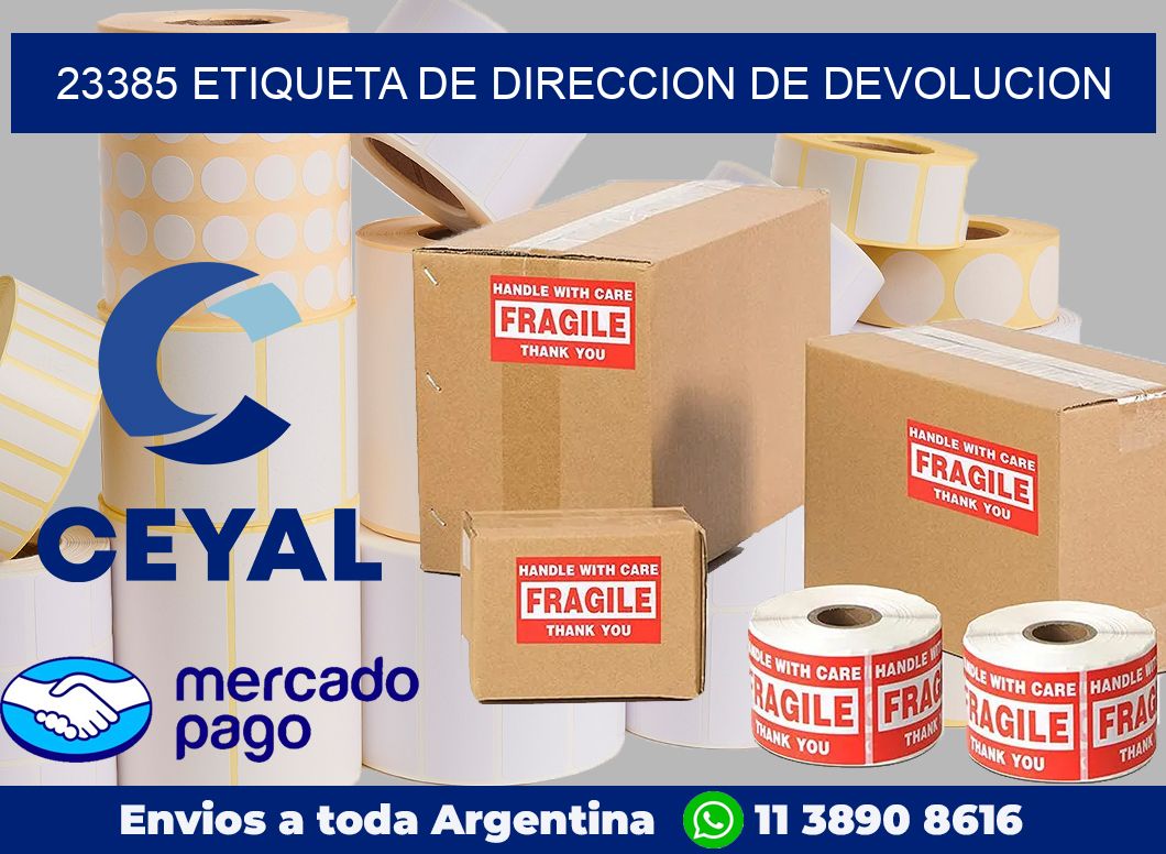 23385 Etiqueta de direccion de devolucion