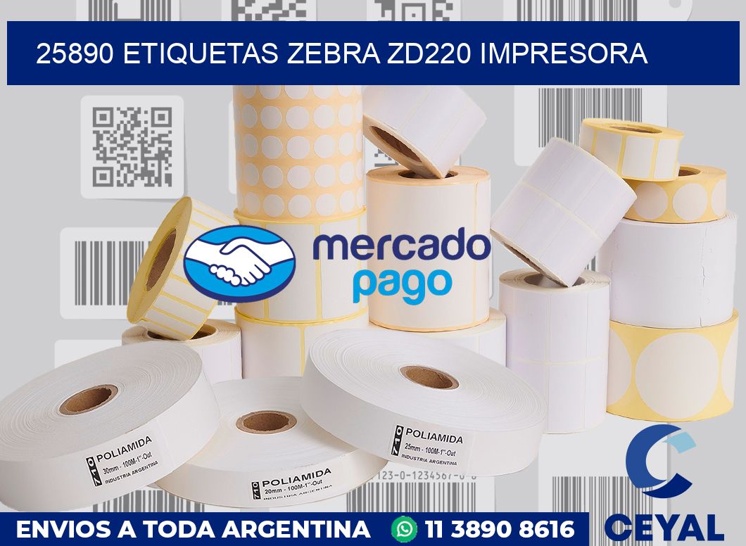 25890 etiquetas Zebra zd220 impresora
