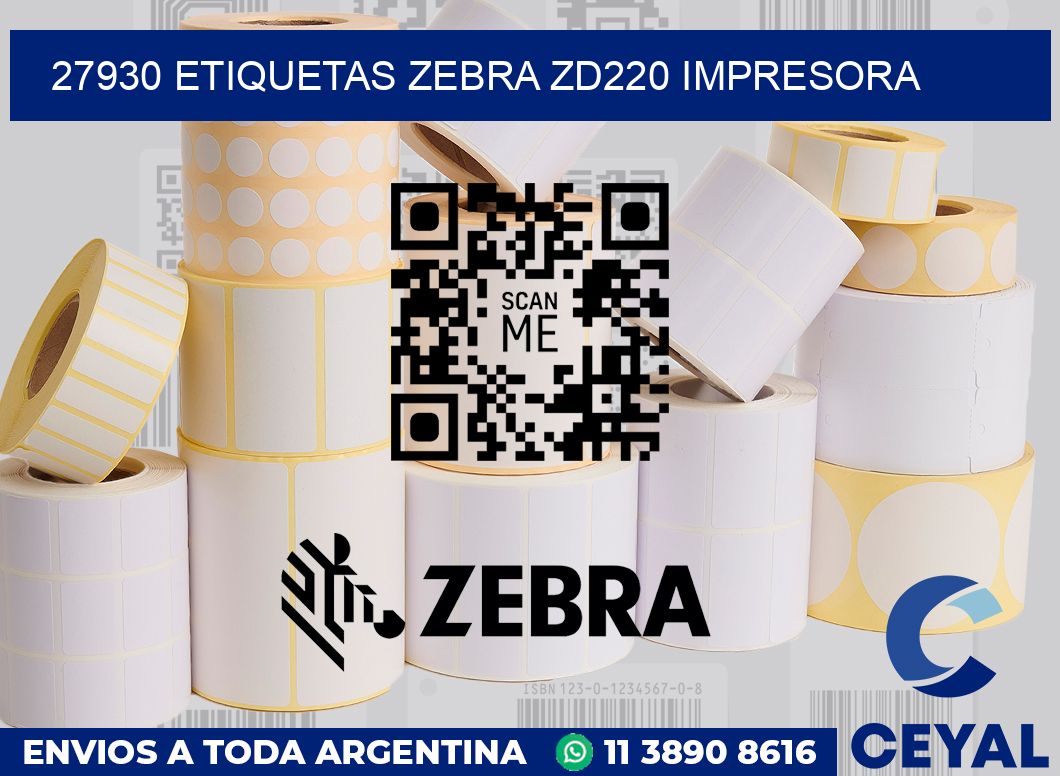 27930 etiquetas Zebra zd220 impresora
