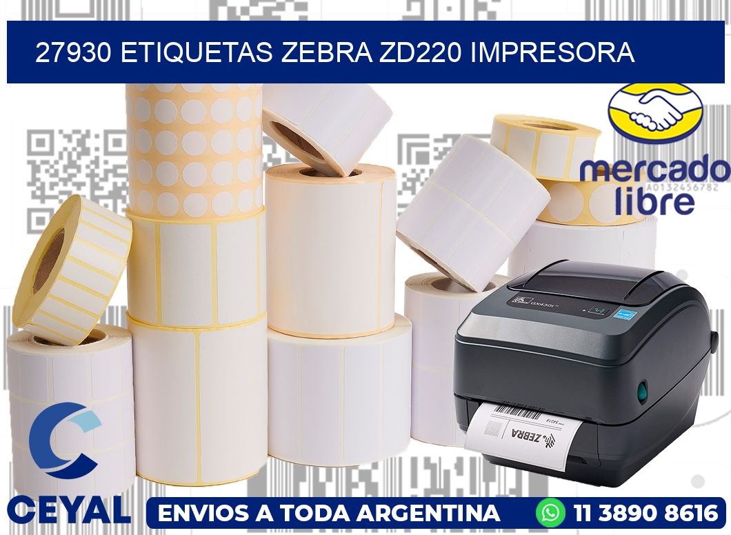 27930 etiquetas Zebra zd220 impresora