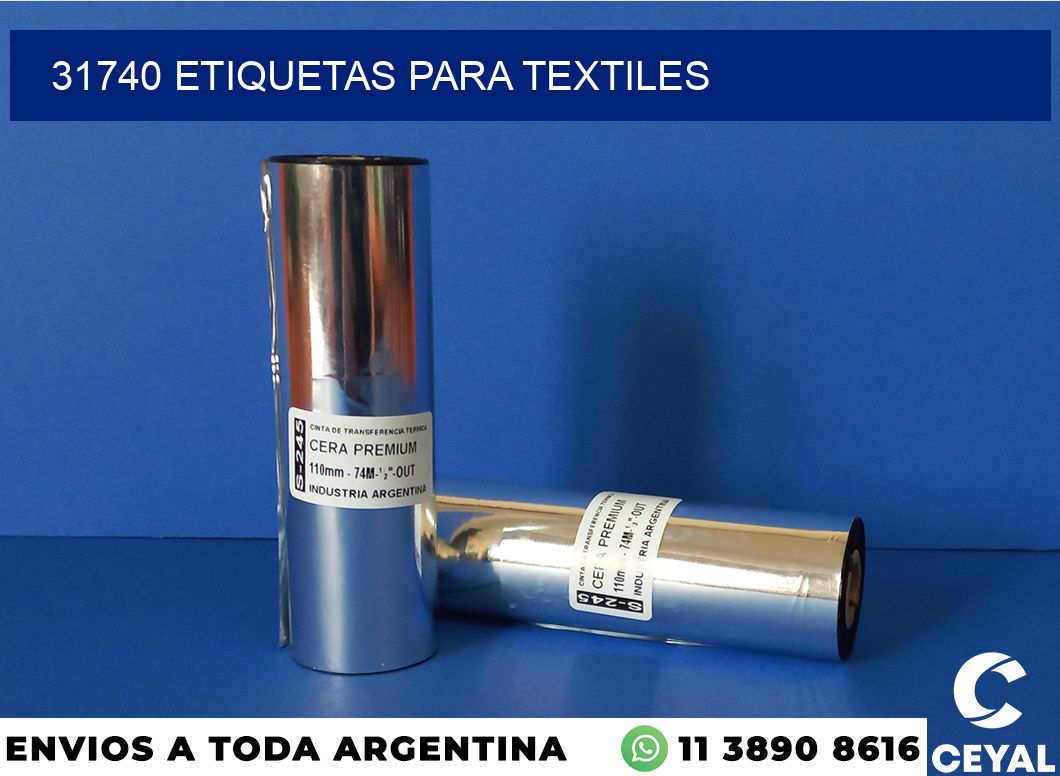 31740 etiquetas para textiles