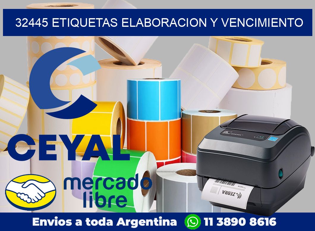 32445 Etiquetas elaboracion y vencimiento