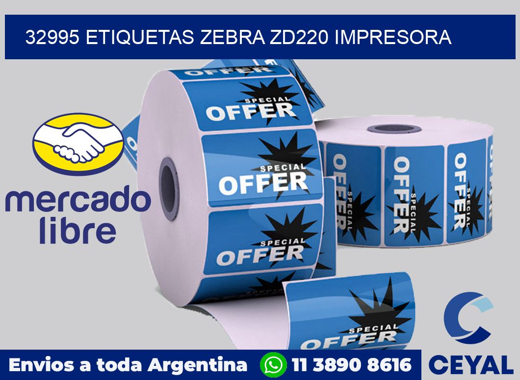 32995 etiquetas Zebra zd220 impresora