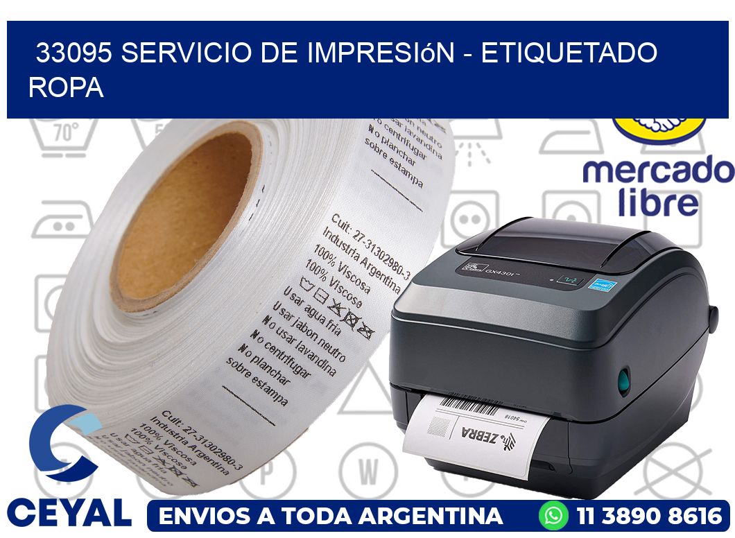 33095 Servicio de impresión - Etiquetado ropa