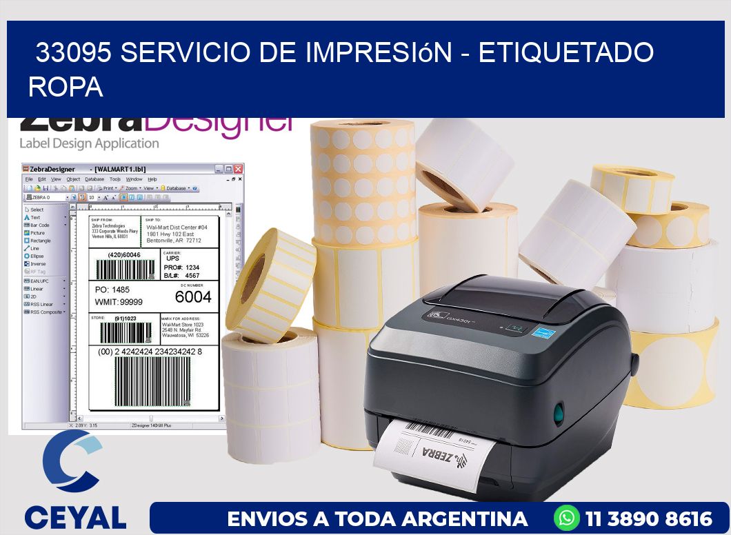 33095 Servicio de impresión - Etiquetado ropa