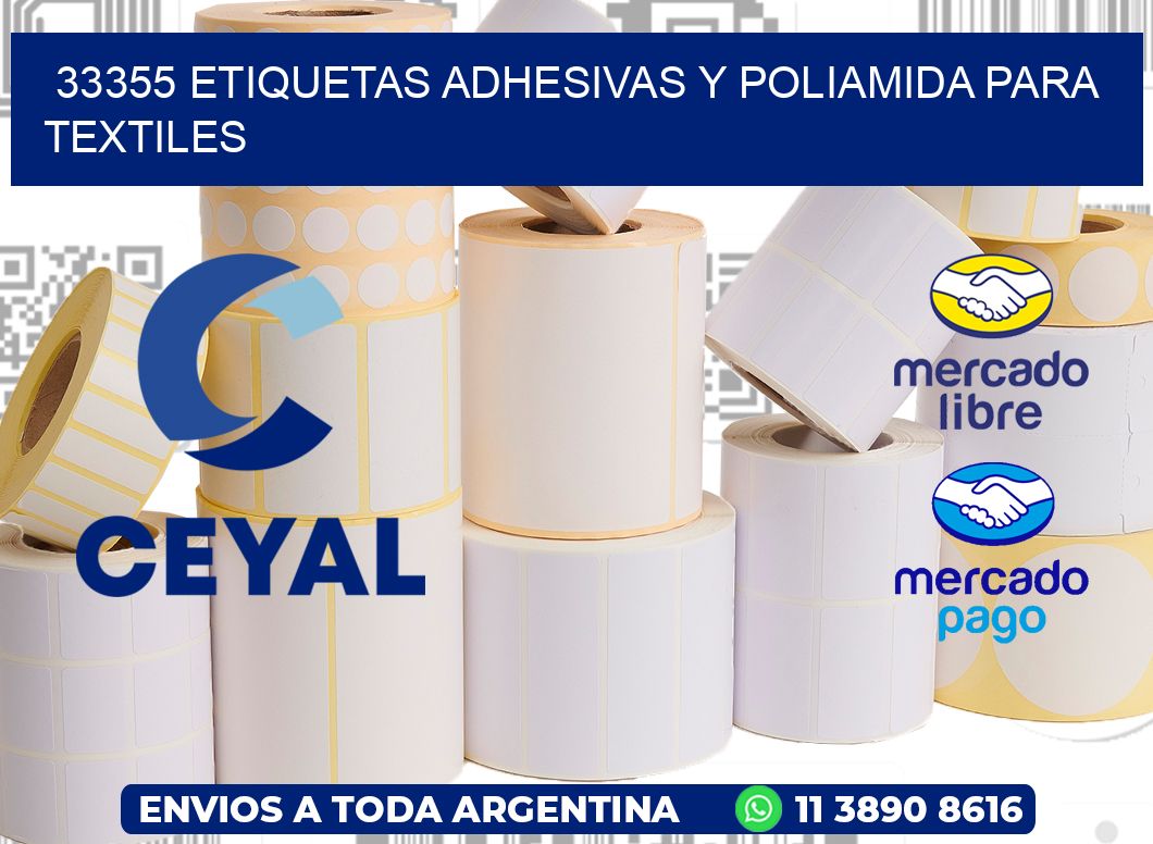 33355 Etiquetas adhesivas y poliamida para textiles