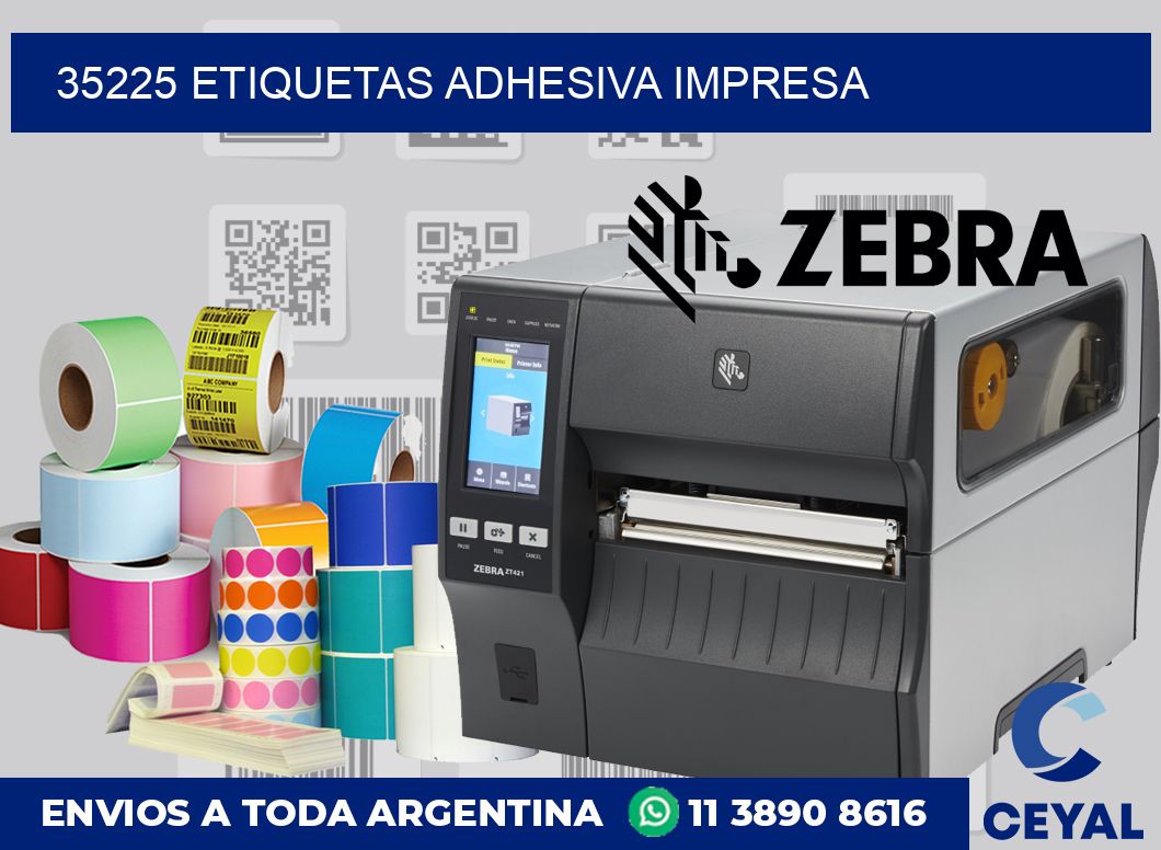35225 etiquetas adhesiva impresa