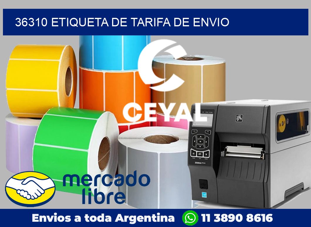 36310 Etiqueta de tarifa de envio