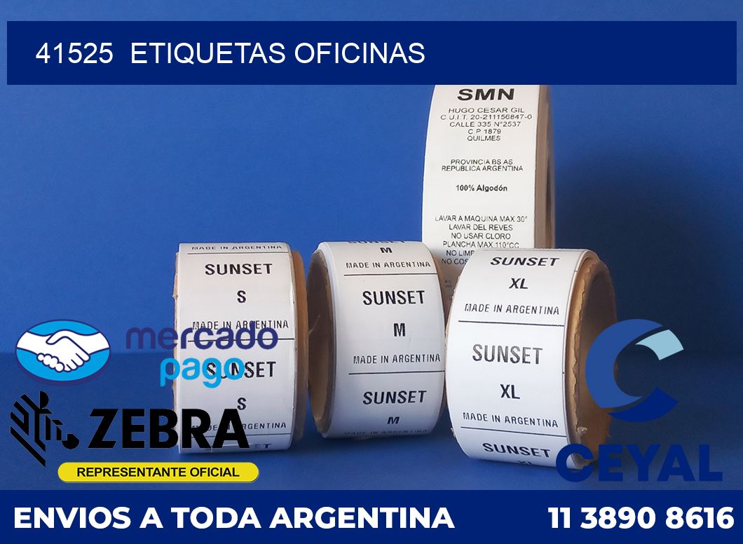 41525  Etiquetas oficinas