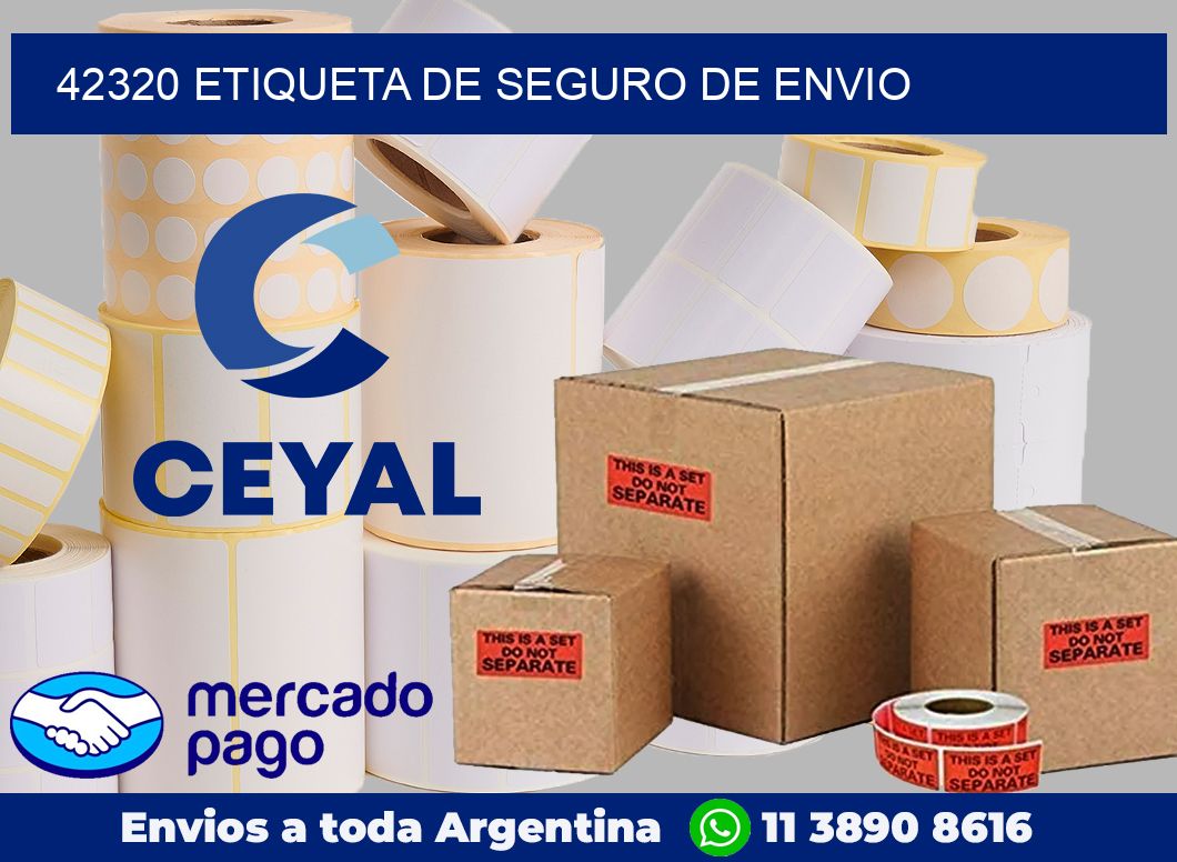 42320 Etiqueta de seguro de envio