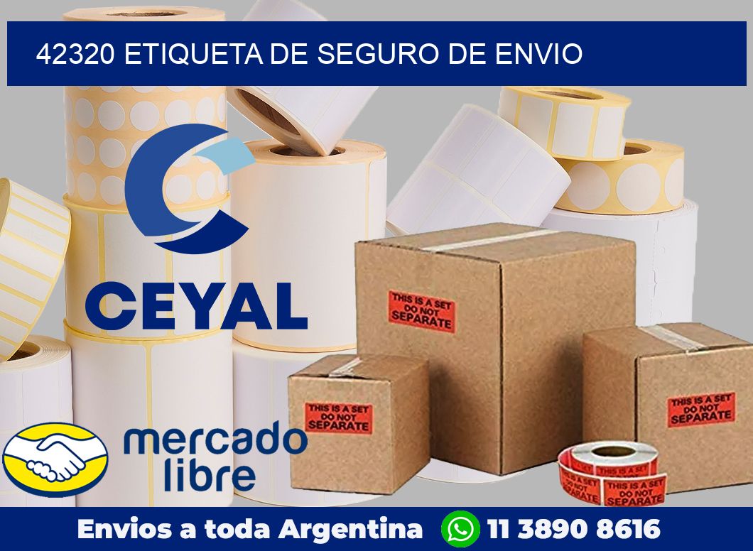 42320 Etiqueta de seguro de envio