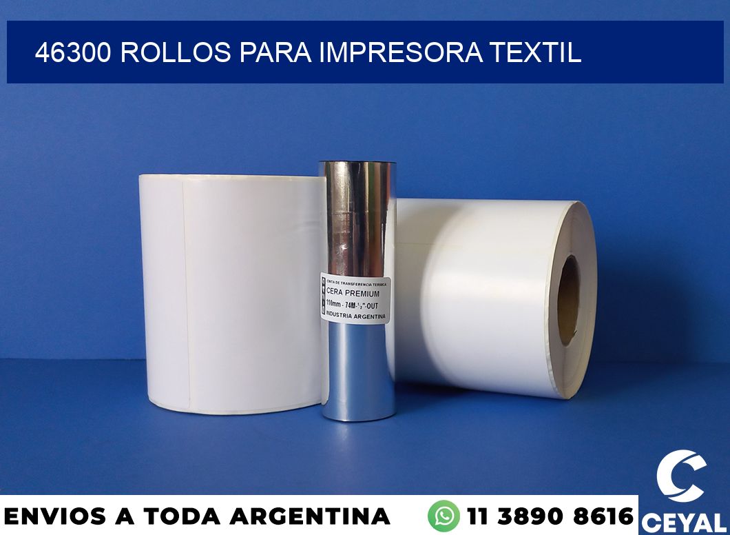 46300 rollos para impresora textil