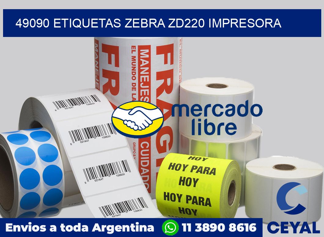 49090 etiquetas Zebra zd220 impresora