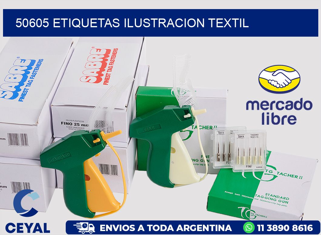 50605 etiquetas ilustracion textil