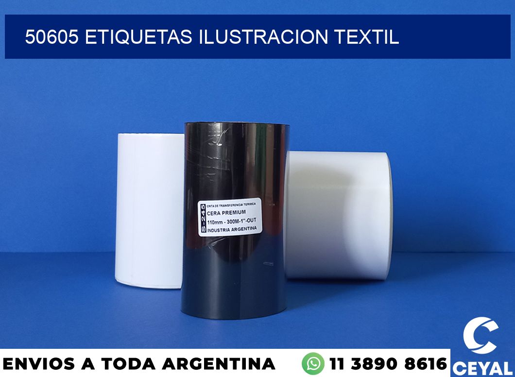 50605 etiquetas ilustracion textil